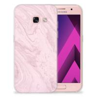 Samsung Galaxy A3 2017 | TPU | Siliconen hoesje | Marble Pink - Origineel Cadeau Vriendin