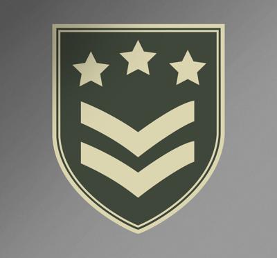 Muursticker Militair embleem