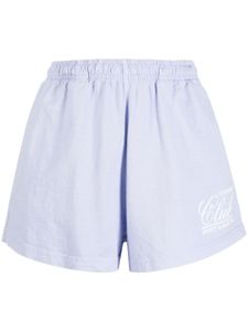 Sporty & Rich short en coton à logo imprimé - Bleu