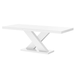 Uitschuifbare Eettafel Xenon 160 cm tot 210 cm - Hoogglans Wit