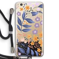 Flowers with blue leaves: Huawei Ascend P8 Lite (2017) Transparant Hoesje met koord