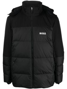 BOSS doudoune à logo imprimé - Noir