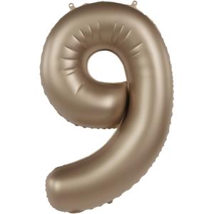 Folieballon Cijfer 9 Starlight Gold (86cm)