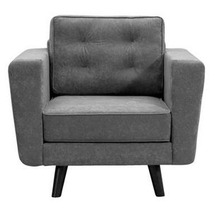 Fauteuil Bristol - stof - grijs - Leen Bakker