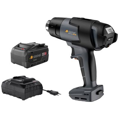 Steinel 068233 HEISSLUFTGEBLAESE AKKU MH5 KF SC 5,5AH Heteluchtpistool Incl. accu, Incl. lader, Incl. koffer 900 W