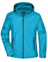 James & Nicholson JN1117 Ladies´ Rain Jacket - /Turquoise/Iron-Grey - L - thumbnail