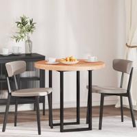 Tafelblad Anders Lichtbruin Ø 80 x 4 cm Massief eikenhout