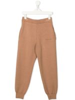 Pinko Kids pantalon de jogging à logo brodé - Marron