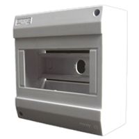 SEP -S6 opbouw module Kast met dinrail kleur grijs 130x120x60mm 6 modulen 108mm IP20