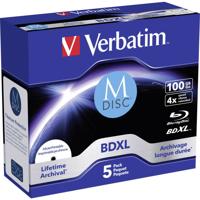 Verbatim 43834 M-Disc Blu-ray 100 GB 1 stuk(s) Jewelcase Bedrukbaar Verbatim 43834 M-Disc Blu-ray 100 GB 1 stuk(s) Jewelcase Bedrukbaar