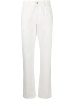 Ferragamo jean droit à patch logo - Blanc