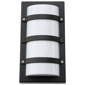 SG Trio LED Wandlamp E27 mat zwart IP65 IK10 624520