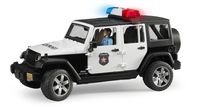 bruder Jeep Wrangler Unlimited Rubicon politieauto met politieagent modelvoertuig 02526 - thumbnail