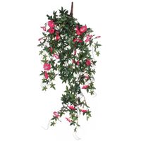Groene Petunia roze bloemen kunstplanten 80 cm   -