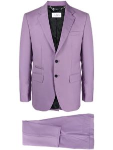 Philipp Plein costume boutonné à plaque logo - Violet