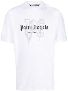 Palm Angels Los Angeles monogram-print T-shirt - Blanc