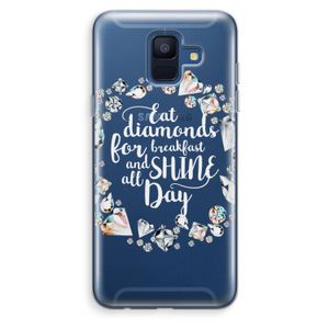 Diamonds: Samsung Galaxy A6 (2018) Transparant Hoesje