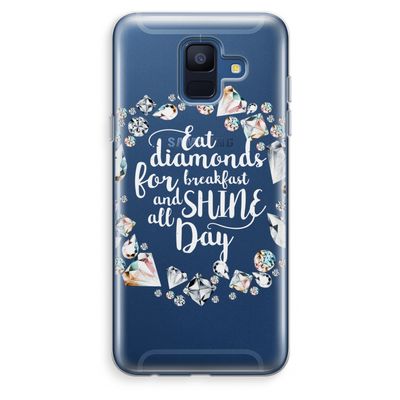 Diamonds: Samsung Galaxy A6 (2018) Transparant Hoesje