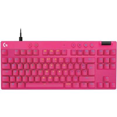 Gamingtoetsenbord - Bedraad - Logitech G - Pro X TKL Rapid - AZERTY - Roze