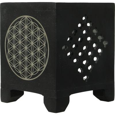 Volatile Wierook en olie verdamper zwart zeepsteen Volatile Wierook en olie verdamper zwart zeepsteen