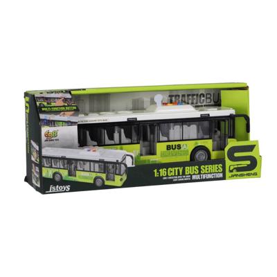 Overige Merken Stadsbus 1:16 + licht en geluid wit/groen