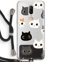 Katten: OnePlus 6 Transparant Hoesje met koord