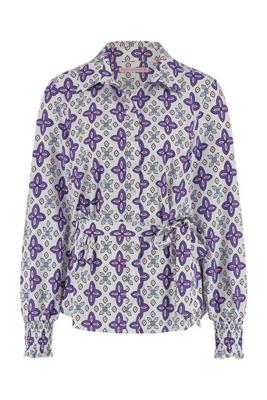 xx Edey clover blouse - offwhite/purple blue - 08244