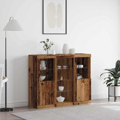 Dressoir Oud hout 123 x 37 x 100 cm Bewerkt hout
