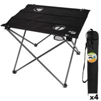 Vouwtafel Aktive Zwart Textiel 61 x 51 x 50 cm (4 Stuks)