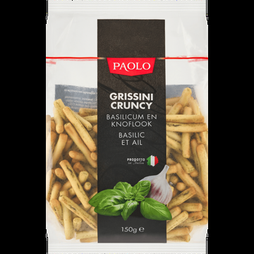 Paolo Grissini Cruncy Basilicum en Knoflook 150 g bij Jumbo