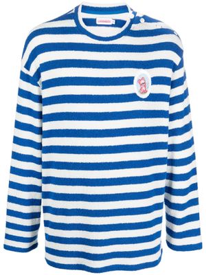 Charles Jeffrey Loverboy sweat rayé Envelope Neck à col roulé - Bleu