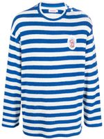 Charles Jeffrey Loverboy sweat rayé Envelope Neck à col roulé - Bleu - thumbnail