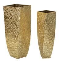 VAASHOUDER SQUER SET 2 STUKS CM 34X34X90-25X25X78
