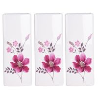 3x Witte radiator waterverdampers/luchtbevochtigers veldbloemen 21 cm - thumbnail