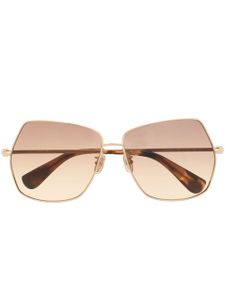 Max Mara Eyewear lunettes de soleil à monture oversize - Or