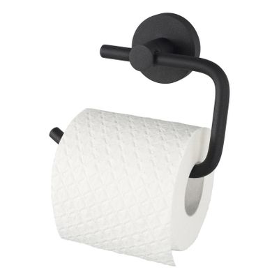 Haceka Kosmos toiletrol houder rond zwart mat