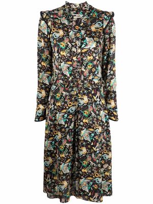 Zadig&Voltaire robe Rosier à imprimé graphique - Noir
