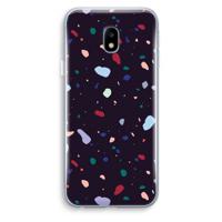 Dark Rounded Terrazzo: Samsung Galaxy J3 (2017) Transparant Hoesje