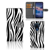Nokia 5.4 | Telefoonhoesje | Met pasjeshouder | Zebra