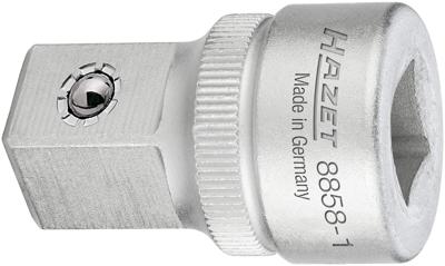 HAZET Vergrotingsstuk 8858-1 · 3/8 inch (10 mm) vierkant hol · 1/2 inch (12,5 mm) vierkant massief · Lengte: 36 mm