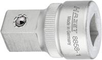 HAZET Vergrotingsstuk 8858-1 · 3/8 inch (10 mm) vierkant hol · 1/2 inch (12,5 mm) vierkant massief · Lengte: 36 mm