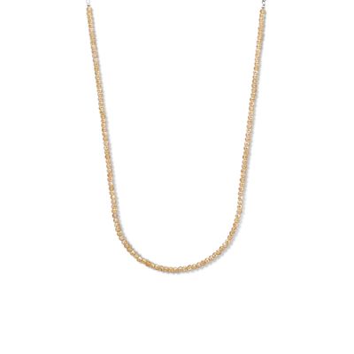 Ketting Fantasie zilver-glas 3 mm oranje-roze 40-44 cm