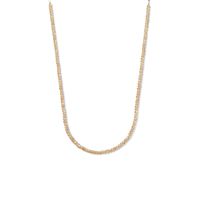 Ketting Fantasie zilver-glas 3 mm oranje-roze 40-44 cm