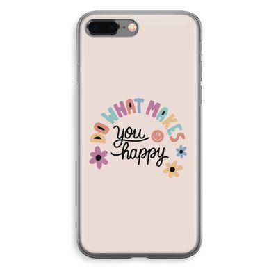 Happy days: iPhone 8 Plus Transparant Hoesje