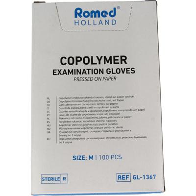 Romed Onderzoekhandschoen steriel copolymeer M Romed Onderzoekhandschoen steriel copolymeer M