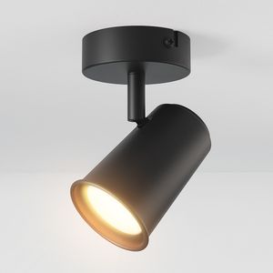 Riga LED Plafondspot Zwart - Draaibaar en Dimbaar - GU10 plafondlamp 2700K warm wit - 5W 400 Lumen - Opbouw spot voor woonkamer