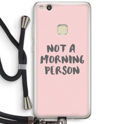 Morning person: Huawei Ascend P10 Lite Transparant Hoesje met koord