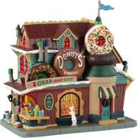 Lemax danny&apos;s donuts & coffee verlicht kersthuisje Harvest Crossing 2023