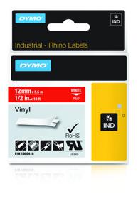 DYMO 1805416 labelprinter-tape Wit op rood