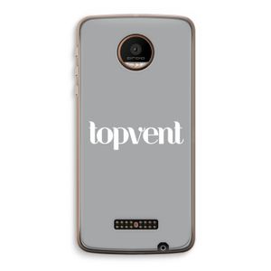 Topvent Grijs Wit: Motorola Moto Z Force Transparant Hoesje